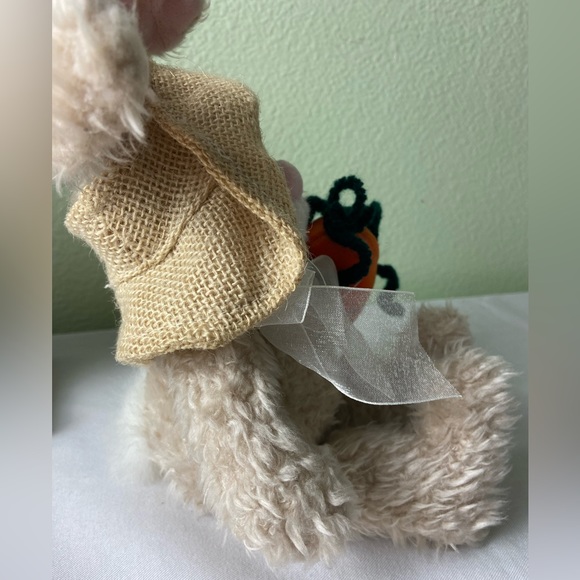 Vintage Neutral Easter Bunny Rabbit with colorful vibrant carrot - Picture 5 of 9